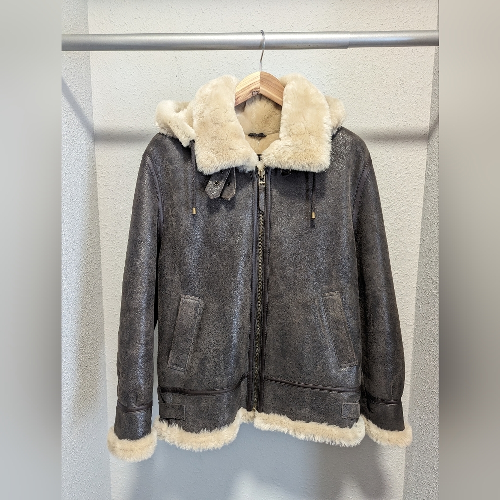 Cloud Nine Sheepskin Bomber Coat